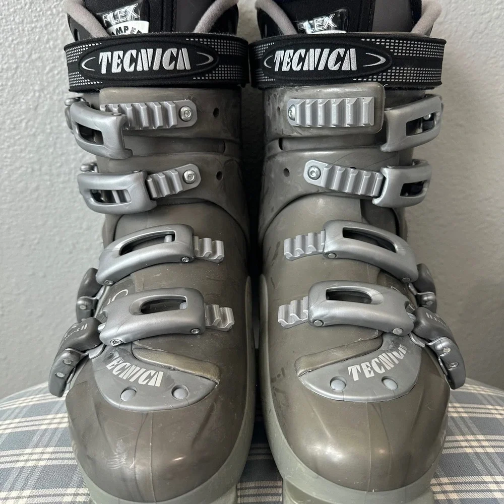 Tecnica Ski Boots Duo 90 Anti Vibration System Canting‎ Adj. Size 7.5  25.5 Grey